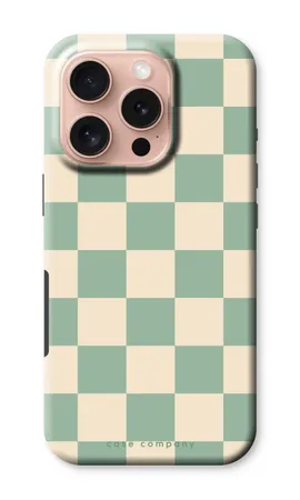 Checkered Mint, iPhone 16 Pro robuste Hülle