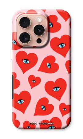 Red heart eyes