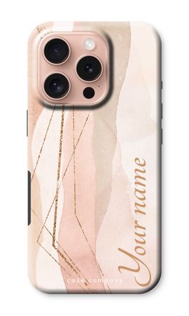 Gold Lines Namecase - Blush