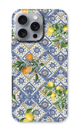 Blue tiles, lemons and oranges - small