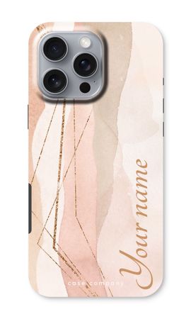 Gold Lines Namecase - Blush