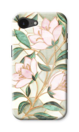 Orange stained glass flower