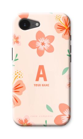 Tropical Pink Flowers Monogram