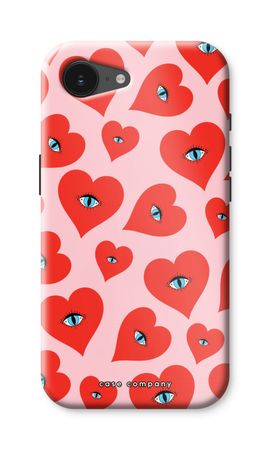 Red heart eyes
