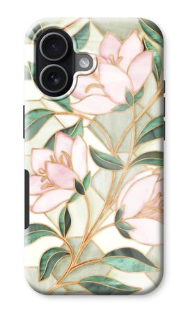 Fleur en vitrail orange