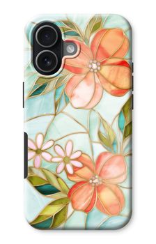 Orangefarbene Glasmalerei-Blume