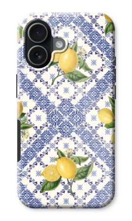 Blue tiles and lemons