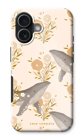 Floral Whales, iPhone 17 hårt skal