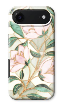 Orange stained glass flower