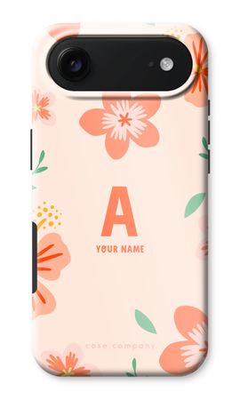 Tropical Pink Flowers Monogram