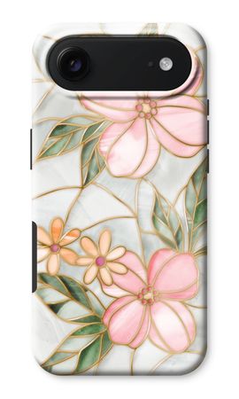 Orange stained glass flower