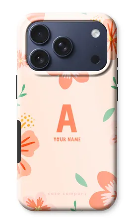 Tropical Pink Flowers Monogram