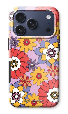 Retro Blumen - Lila