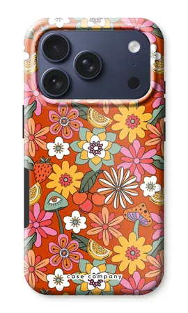 Retro Blumen - Rot