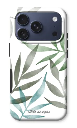 Tropical watercolor leaves