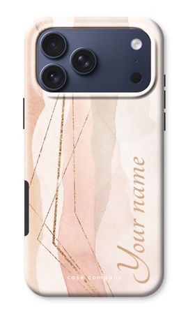 Gold Lines Namecase - Blush