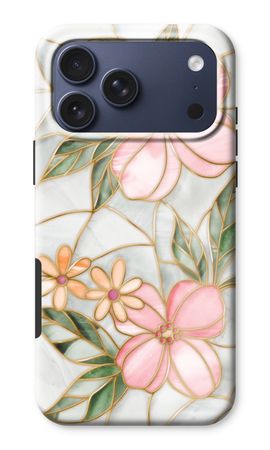 Orange stained glass flower