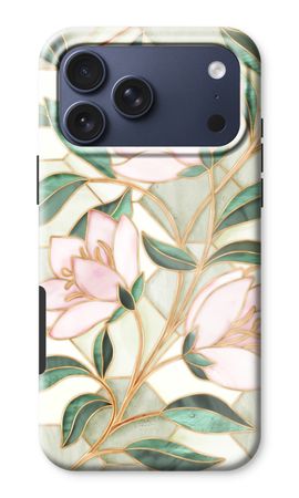 Orange stained glass flower