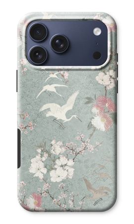 Japanese crane birds blossom