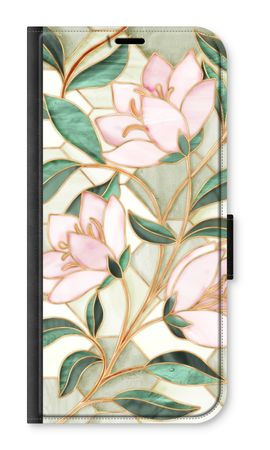 Orange stained glass flower