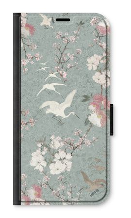 Japanese crane birds blossom