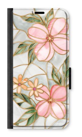 Orange stained glass flower