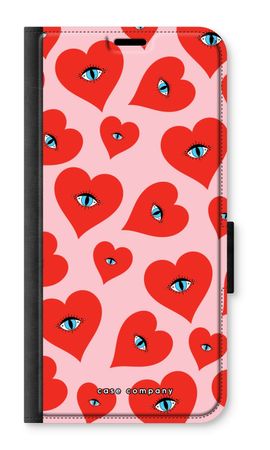 Red heart eyes