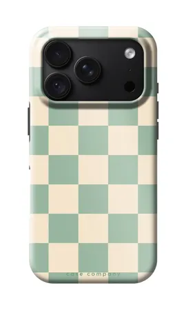 Checkered Mint, iPhone 18 Pro strapabíró tok