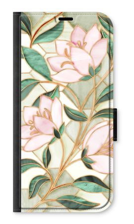 Orange stained glass flower