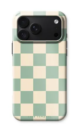 Checkered Mint, iPhone 18 Pro Max strapabíró tok