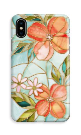 Orange stained glass flower