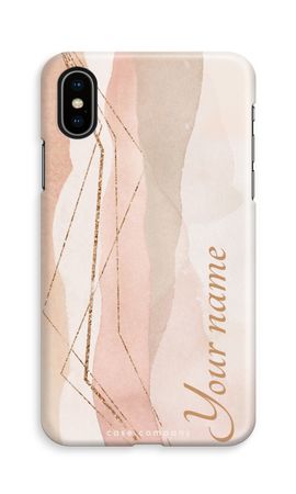 Gold Lines Namecase - Blush