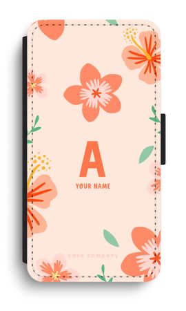 Tropical Pink Flowers Monogram