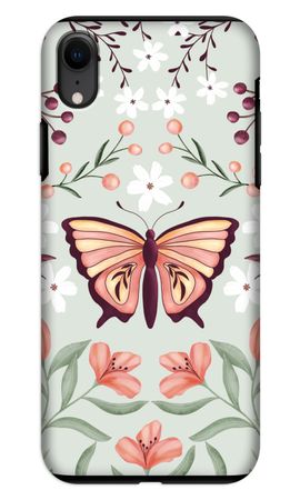 Fjäril i en blommig värld