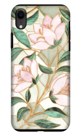 Orange stained glass flower