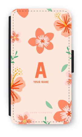 Tropical Pink Flowers Monogram