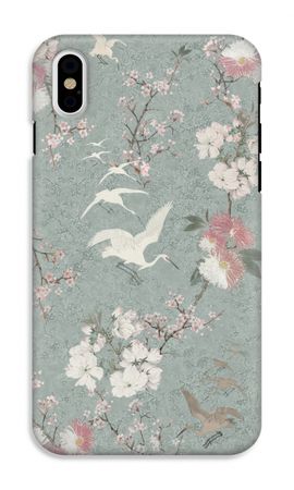 Japanese crane birds blossom