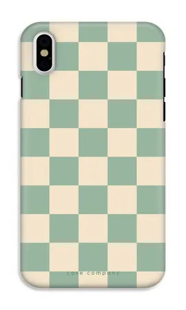 Checkered Mint, iPhone XS robuste Hülle