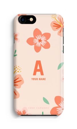 Tropical Pink Flowers Monogram