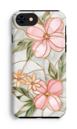 Orange stained glass flower