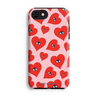 Red heart eyes