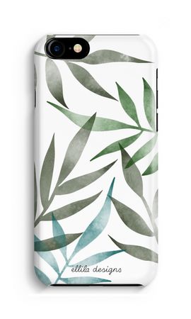 Tropical watercolor leaves