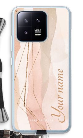 Gold Lines Namecase - Blush