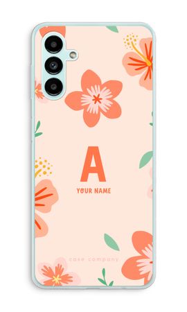 Tropical Pink Flowers Monogram