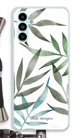 Tropical watercolor leaves