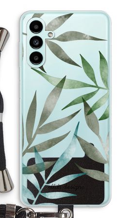 Tropical watercolor leaves