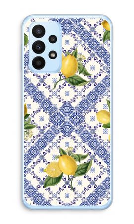 Blue tiles and lemons