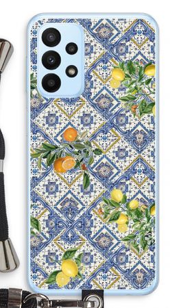 Tuiles bleues, citrons et oranges - petit format