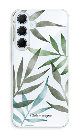 Tropical watercolor leaves