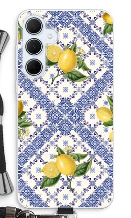 Blue tiles and lemons